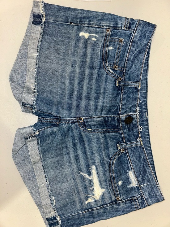 American Eagle Outfitters Pants - American Eagle Outfitters Distressed Blue Denim Jean Shorts